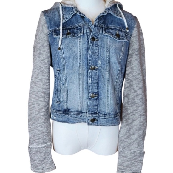 Women's Free People Denim and Gray Jacket - Picture 2 of 7